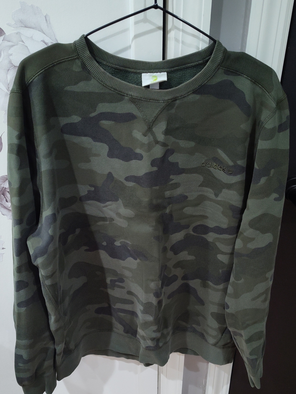 adidas Women's Olive Camo Crewneck Sweatshirt